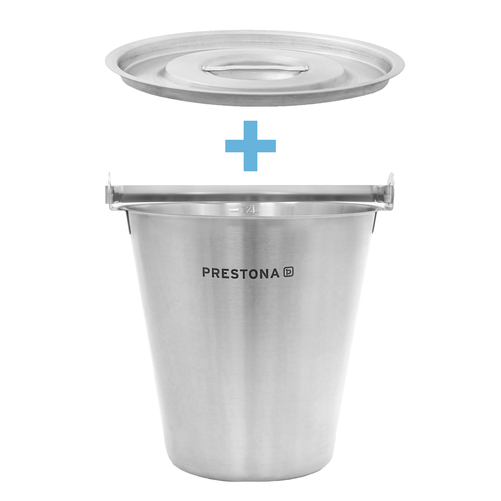 [Zestaw] Wiadro bez pierścienia, 12 l + Pokrywka, średnica 295 mm | PRESTONA