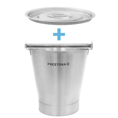 [Zestaw] Wiadro z pierścieniem, 7 l + Pokrywka, średnica 250 mm | PRESTONA