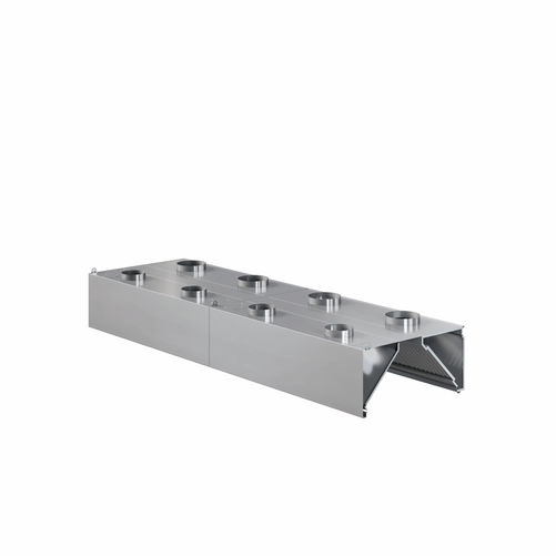 Okap przyścienny indukcyjny ze stali nierdzewnej, 3700x800x450 mm, Eco Line | EDENOX, WEHI-3710/2