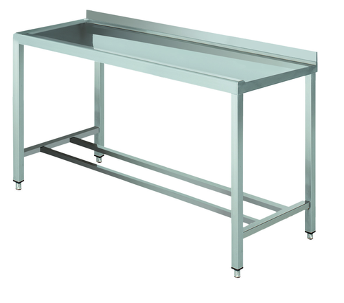 Stół wyładowczy na 2 nogach z podłączeniem zmywarki z lewej strony ze stali nierdzewnej, 1500x700x850 mm, Eco Line | EDENOX, DTL-157 4L MB