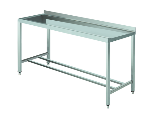 Stół wyładowczy na 2 nogach z podłączeniem zmywarki z lewej strony ze stali nierdzewnej, 1700x700x850 mm, Eco Line | EDENOX, DTL-177 4L MB