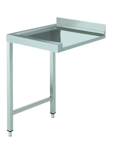 Stół wyładowczy na 2 nogach z podłączeniem zmywarki z lewej strony ze stali nierdzewnej, 600x700x850 mm, Eco Line | EDENOX, DTWL-67 2L
