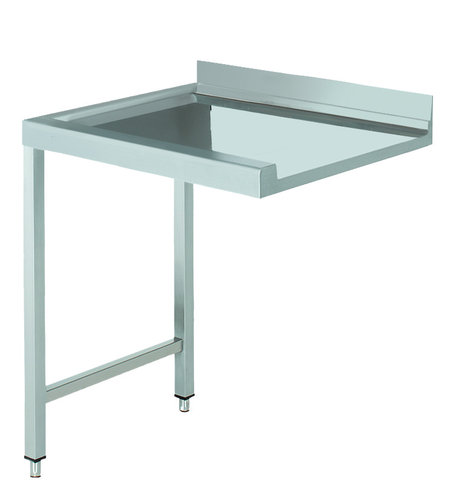 Stół wyładowczy na 2 nogach z podłączeniem zmywarki z lewej strony ze stali nierdzewnej, 800x700x850 mm, Eco Line | EDENOX, DTWL-87 2L