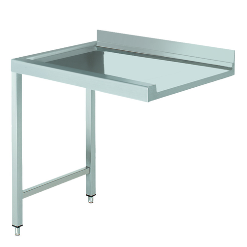 Stół wyładowczy na 2 nogach z podłączeniem zmywarki z lewej strony ze stali nierdzewnej, 900x700x850 mm, Eco Line | EDENOX, DTWL-97 2L