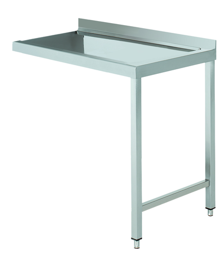 Stół wyładowczy na 2 nogach z podłączeniem zmywarki z prawej strony ze stali nierdzewnej, 1000x700x850 mm, Eco Line | EDENOX, DTWR-107 2L