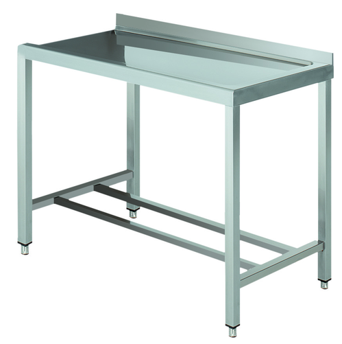 Stół wyładowczy na 2 nogach z podłączeniem zmywarki z prawej strony ze stali nierdzewnej, 1200x700x850 mm, Eco Line | EDENOX, DTR-127 4L MB