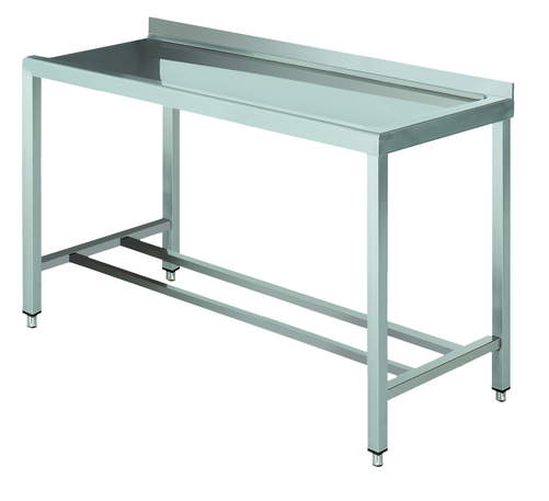 Stół wyładowczy na 2 nogach z podłączeniem zmywarki z prawej strony ze stali nierdzewnej, 1400x700x850 mm, Eco Line | EDENOX, DTR-147 4L MB