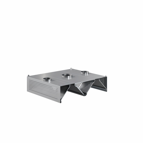 Okap centralny kompensacyjny trapezowy ze stali nierdzewnej, 1500x2200x450 mm, Eco Line | EDENOX, CEHC-1522/1