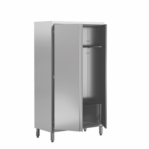 Szafa porządkowa 2-drzwiowa ze zlewem ze stali nierdzewnej, 1000x500x2000 mm, Eco Line | EDENOX, SCS2-105/20 HD