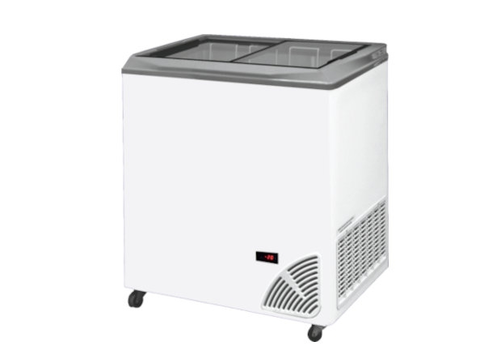 Witryna mroźnicza skrzyniowa z szybą płaską ze wskaźnikiem temperatury i elektronicznym sterownikiem, 173 l, 810x643x875 mm | BYFAL, ARO-201/2