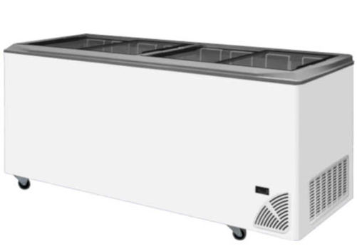 Witryna mroźnicza skrzyniowa z szybą płaską ze wskaźnikiem temperatury i elektronicznym sterownikiem, 650 l, 2000x683x870 mm | BYFAL, ARO 701/2