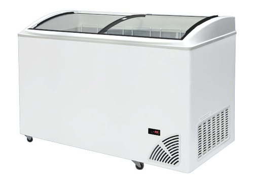 Witryna mroźnicza skrzyniowa z szybą wypukłą ze wskaźnikiem temperatury i elektronicznym sterownikiem, 359 l, 1260x713x925 mm | BYFAL, ARO-506/2