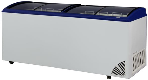 Witryna mroźnicza skrzyniowa z szybą wypukłą ze wskaźnikiem temperatury i elektronicznym sterownikiem, 650 l, 2000x683x905 mm | BYFAL, ARO-706/2