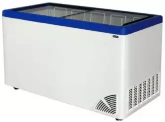 Witryna mroźnicza skrzyniowa z szybą płaską ze wskaźnikiem temperatury i elektronicznym sterownikiem, 359 l, 1260x715x875 mm | BYFAL, ARO-501/2