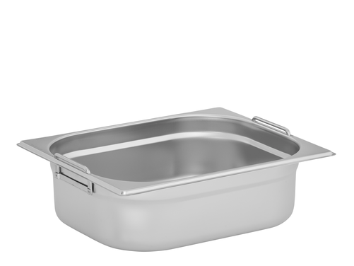 Pojemnik GN 1/2 100 mm z uchwytami ze stali nierdzewnej | TECHNICA, Cold Line