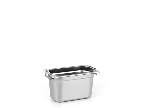 Pojemnik GN 1/4 150 mm z uchwytami ze stali nierdzewnej | TECHNICA, Cold Line