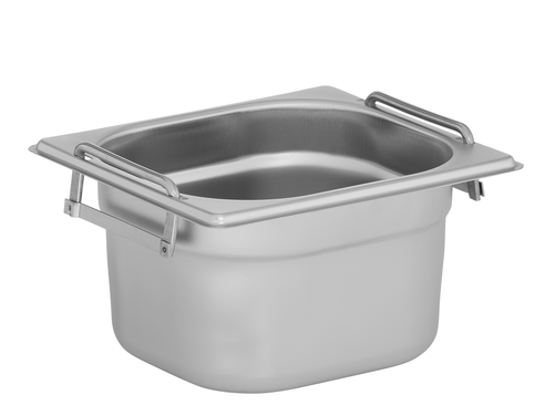 Pojemnik GN 1/6 100 mm z uchwytami ze stali nierdzewnej | TECHNICA, Cold Line