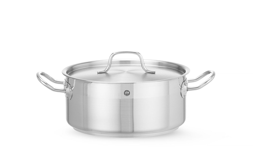Garnek niski z pokrywką o średnicy 240 mm, 4,8 l | HENDI, Profi Line