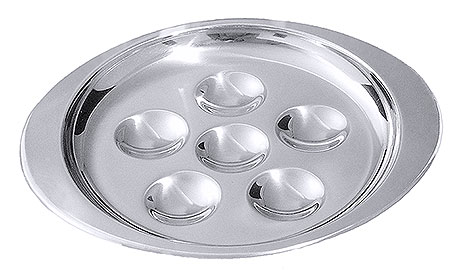 Talerz ze stali nierdzewnej na 12 ślimaków o średnicy 180 mm | CONTACTO, 38/012