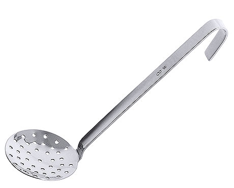Łyżka cedzakowa nierdzewna monoblok, o długości 430 mm | CONTACTO, 72/160