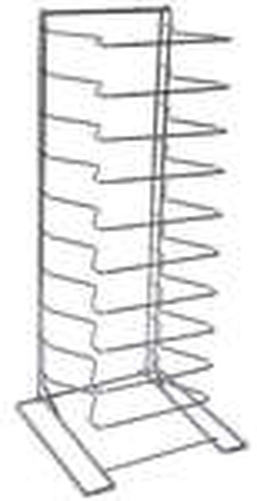 Chromowany stojak na 11 blach do pizzy | CONTACTO, 1763/011