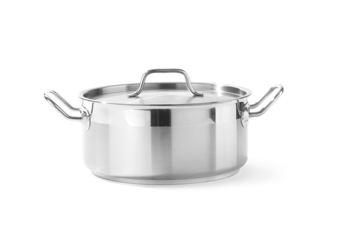 Garnek niski z pokrywką o średnicy 240 mm, 4,8 l | HENDI, Profi Line