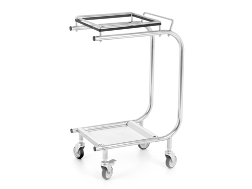 Stojak na worek na odpady z czterema kółkami 505x355x800 mm | TECHNICA, Silver Line