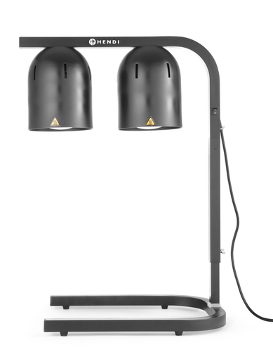 Lampa do podgrzewania potraw, 0,5 kW, 453x360x790 mm, czarna | HENDI, 273913