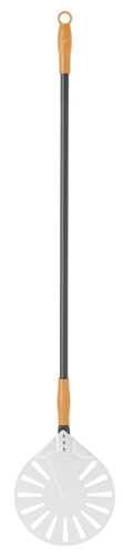 Łopata do pizzy aluminiowa, okrągła, perforowana 1200 mm, czarna, srebrna, czarny, srebrna | HENDI, 617168