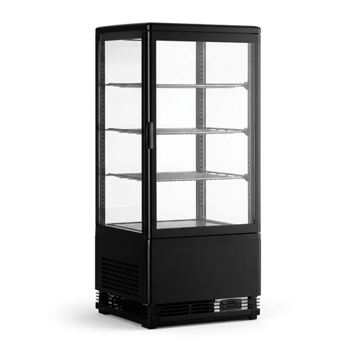 Witryna chłodnicza nastawna czarna z oświetleniem LED, 78 l, 428x386x960 mm | TECHNICA, Cold Line