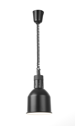 Lampa do podgrzewania potraw, wisząca, cylindryczna, 0,25 kW, 175x250 mm, czarna | HENDI, 273852