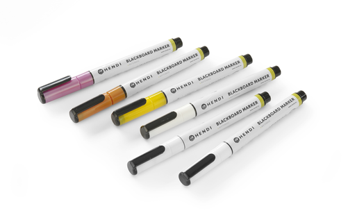 Markery kredowe 6 szt., biały | HENDI, 664285