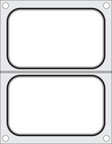 Matryca do zgrzewarki na dwie tacki 178x113 mm | HENDI, 805589