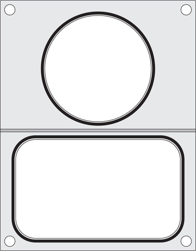 Matryca do zgrzewarki na tackę bez podziału 178x113 mm + pojemnik 115 mm | HENDI, 805657