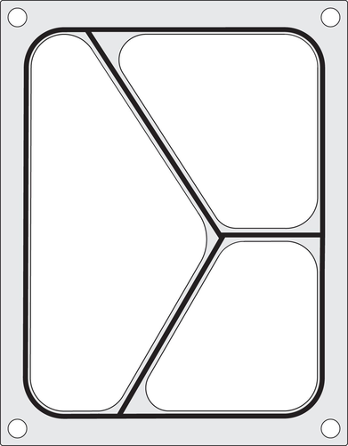 Matryca do zgrzewarki na tackę trójdzielną 227x178 mm | HENDI, 805626