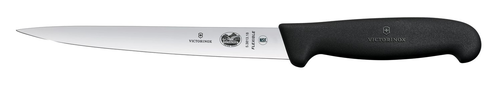 Nóż do filetowania, bardzo giętki, ostrze 180 mm, inox, czarny | VICTORINOX, 5.3813.18