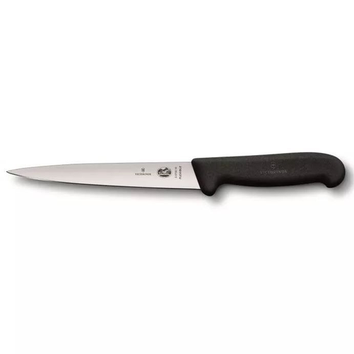 Nóż do filetowania, ostrze 160 mm, inox, czarny | VICTORINOX, 5.3703.16