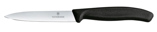 Nóż do jarzyn, ostrze 100 mm, inox, czarny | VICTORINOX, 6,7703