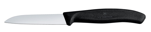Nóż do obierania ostrze 80 mm, inox, czarny | VICTORINOX, 6,7403