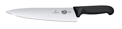 Nóż kuchenny, szerokie ostrze 250 mm, inox, czarny | VICTORINOX, 5.2003.25