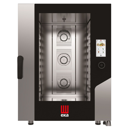 Piec konwekcyjno - parowy, elektryczny, 10x600x400, 17 kW, 850x970x1130 mm, inox | EKA, Millennial Touch Screen