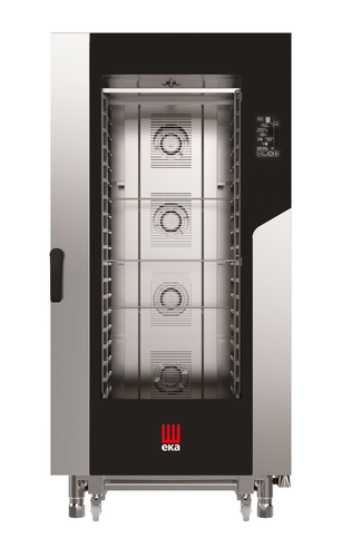Piec konwekcyjno - parowy, elektryczny, 20xGN1/1, 31 kW, 400V, 930x971x1900 mm, inox | EKA, Millennial Black Mask