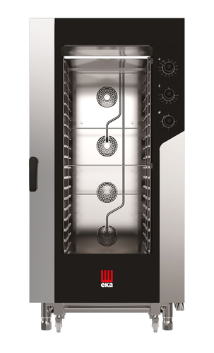 Piec konwekcyjno - parowy, elektryczny, 20xGN1/1, 31 kW, 400V, 930x971x1900 mm, inox | EKA, Millennial Smart
