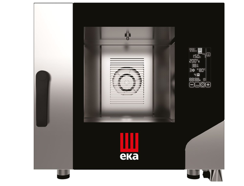 Piec konwekcyjno - parowy, elektryczny, 5xGN1/1, 7.8 kW, 400V, 730x784x700 mm, czarny | EKA, Millennial Black Mask