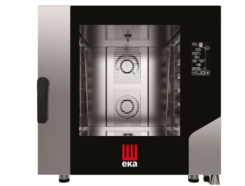 Piec konwekcyjno - parowy, elektryczny, 6x600x400, 10.4 kW, 400V, 850x970x850 mm, czarny | EKA, Millennial Black Mask