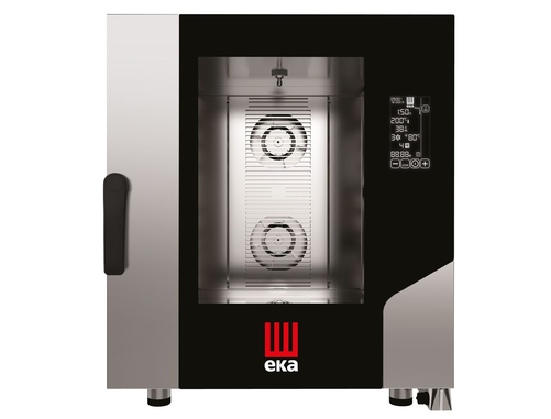 Piec konwekcyjno - parowy, elektryczny, 7xGN1/1, 11.4 kW, 400V, 730x784x850 mm, czarny | EKA, Millennial Black Mask