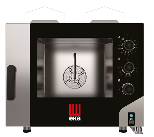 Piec konwekcyjno - parowy, gazowy, 4x600x400, 9.6 kW, G20, 850×1041×801 mm, inox | EKA, Millennial Smart