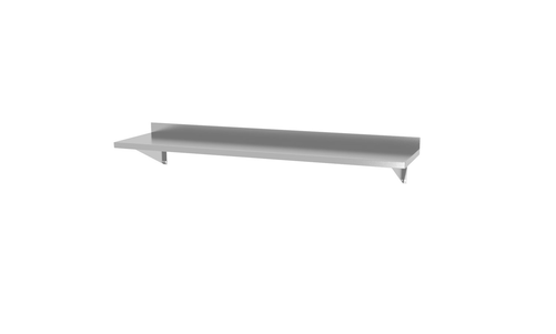 Półka wisząca na konsolach, z dwiema konsolami, 1200x300x250 mm, inox | HENDI, 816509
