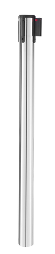 Słupek odgradzający z taśmą, bez podstawy, 64x935 mm, inox | HENDI, 810422