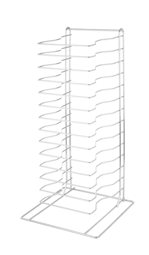 Stojak na siatki/blachy do pizzy, 14 miejsc, 300x305x680 mm, srebrny | HENDI, 810361